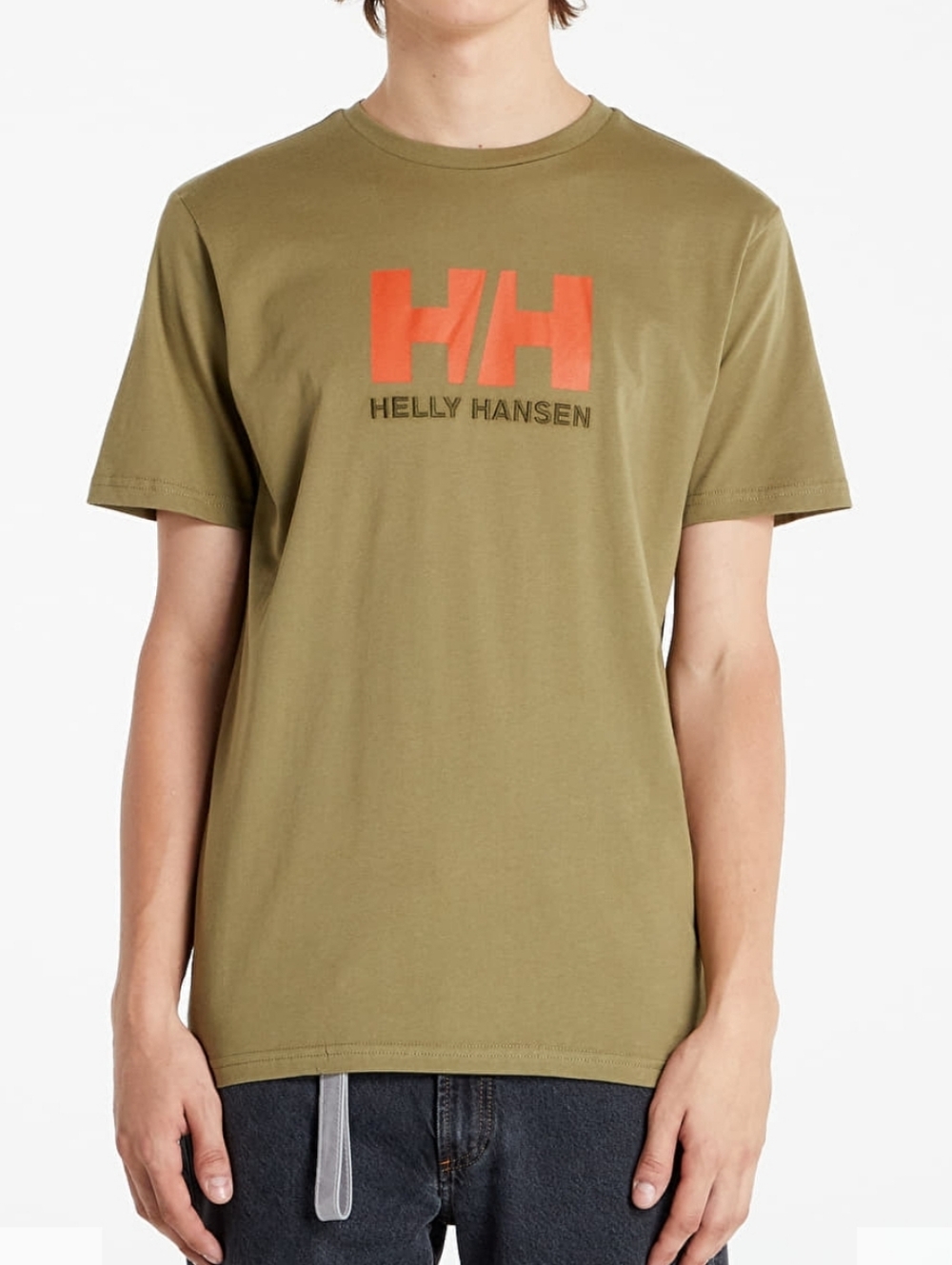Helly Hansen | Mens Logo Cotton Tee In Terrain Green Size Small